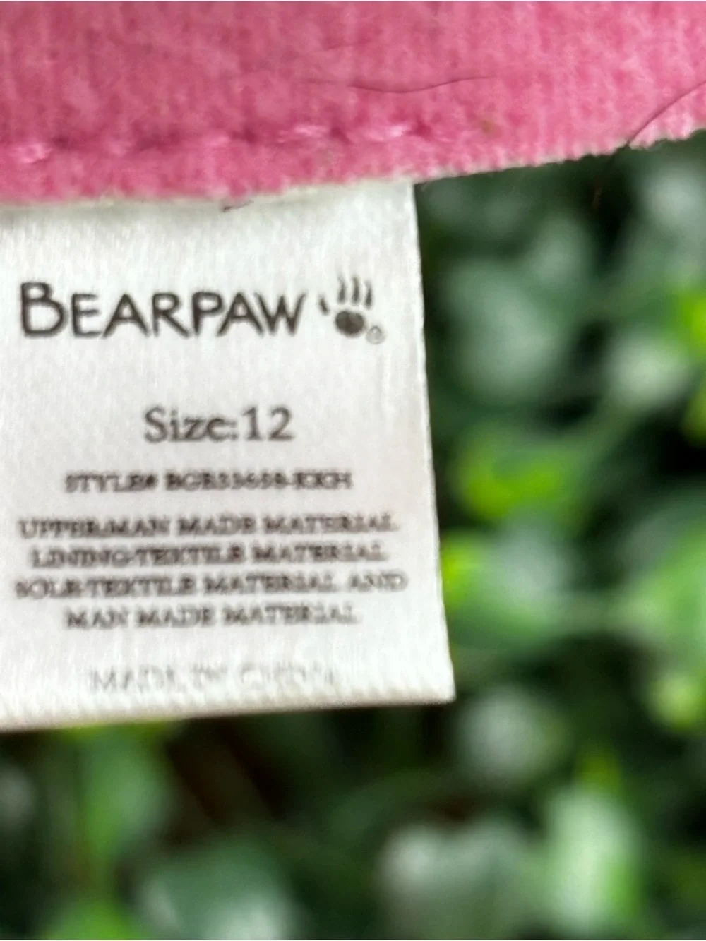 BEARPAW PINK CHELSEA- STYLE KIDS RAIN BOOTS SIZE 12